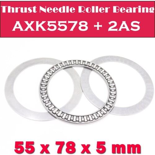 AXK5578 + 2AS Thrust Needle Roller Bearing With Two AS5578 Washers 55*78*5mm ( 5 Pcs) AXK1111 889111 NTB5578 Bearings