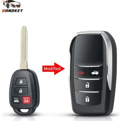 Dandkey For Toyota Corolla Reiz Camry Rav4 Yaris 4Runner Avlo Crown Venza Matrix Upgrade Flip Folding Remote Car Key Shell Case