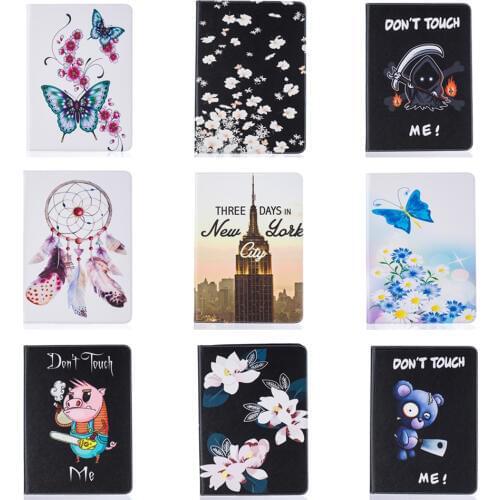 For Mini iPad Mini 4 Cover Case Smart Wallet PU Leather Stand Case Don't touch me Print Kids Protect Cover For Apple iPad mini4