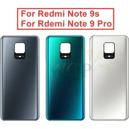 For Xiaomi Redmi Note 9s Battery Back Cover Rear Door Housing Side Key For Redmi Note 9 Pro Replacement Repair Spare Part