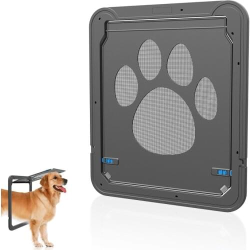 Pet Door New Safe Lockable Magnetic Screen Outdoor Dogs Cats Window House Gate Enter Freely Fashion Pretty Garden Easy Instal