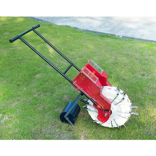 Double box,hand push wheel type peanut soybean corn vegetable precision fertiliser seeder seeding machine fertilization planter