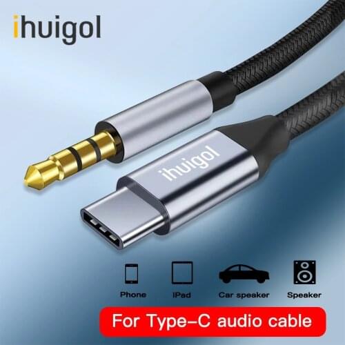 !ACCEZZ DAC USB Type C Aux Cable To 3.5mm Jack Car AUX Audio Adapter For Samsung S8 S9 S10 Google Plxel 2 3 ADC Wire USB-C Cable