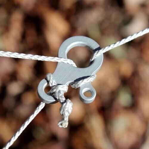 3 Hole Stainless Steel Carabiner Camping Climbing Quicklink Knoting Buckle EDC Tool Kit Equipment Outdoor Survival Safety Buckle