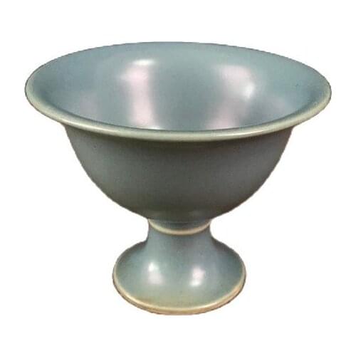 China Old Porcelain Blue Glazed Goblet