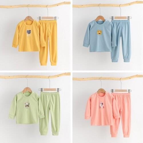 2PCS Set Autumn Clothing Children Long Sleeve Pajamas Baby Girls Outfits Infant Pure Cotton Winter Suits Brand Kids Leisure Wear