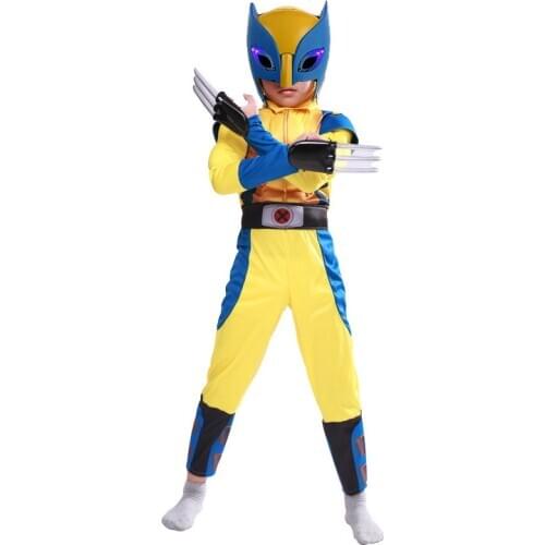 Movie Endgame Wolverines Costume Kids Boys X-Men Superhero Cosplay Party Fancy Dress Children Birthday Super hero Adult Man male