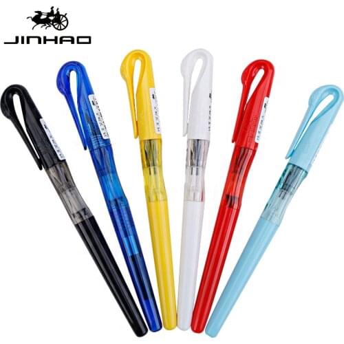 Creative cute Swan Fountain Pen Plastic Hooded Nib 0.38mm Finance pen F nib Ink Pens Student Handwriting 7 Colors stationery