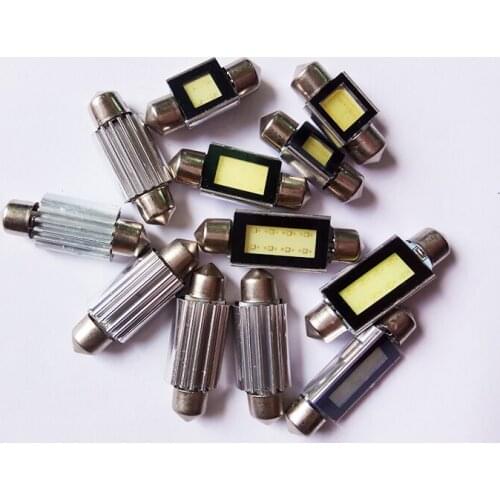 10 pcs 31 mm 36mm 39mm 41mm C5W C10W Car Festoon Dome Plate COB light canbus no error Reading Lights Auto housing Interior lamp