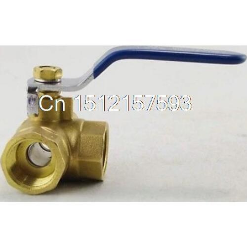 1/2" Inch BSPP Female Full Ports Brass Ball Valve T-type Three Way Connection x1