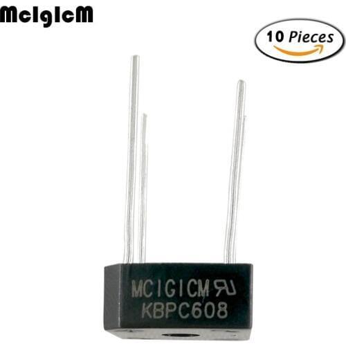 MCIGICM 10PCS 6A 800V diode bridge rectifier kbpc608