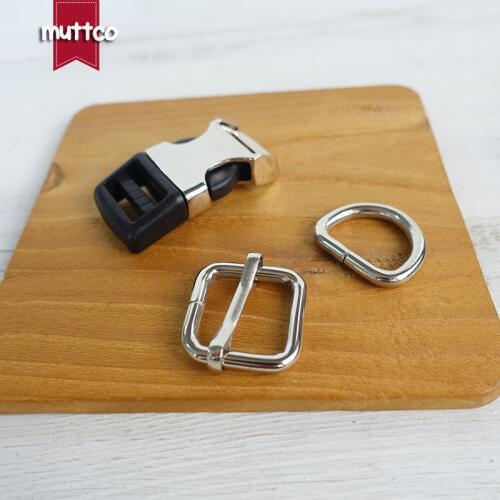 Metal buckle+adjust buckle+D ring/set) DIY dog cat collar pet accessories 20mm metal buckle zinc alloy durable adjust buckle