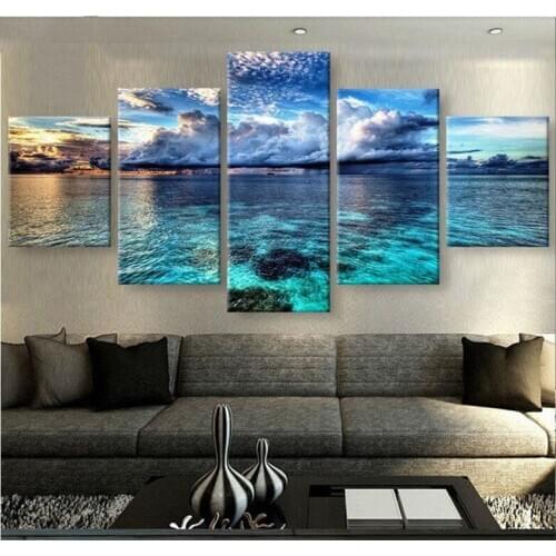 5pcs diy diamond embroidery CALM WATERS diamond painting full square diamond mosaic cross stitch kits,gift,wall decor