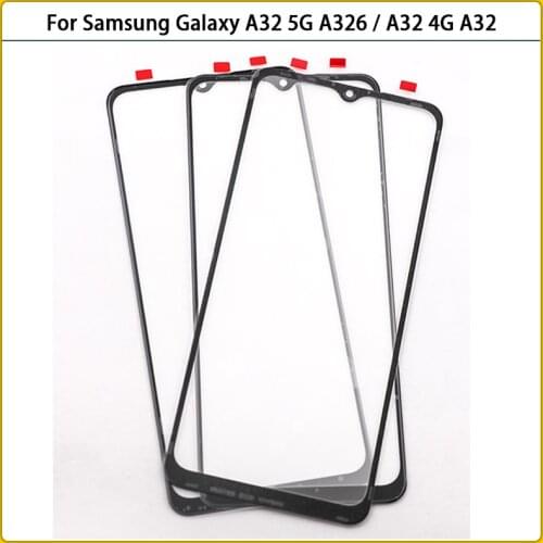 For Samsung Galaxy A32 5G A326 Touch Screen LCD Display Front Glass Panel Lens A32 4G A325 Outer Glass Screen Lens Replace