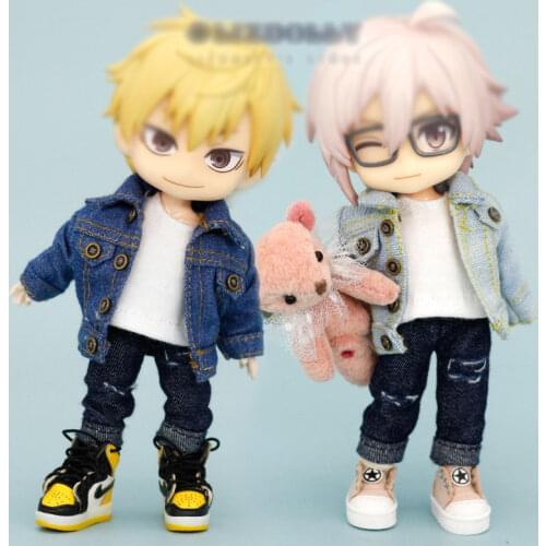 Ob11 jeans coat Molly baby clothes GSC plain cloth BJD doll beautiful pig doll clothes Doll accessories