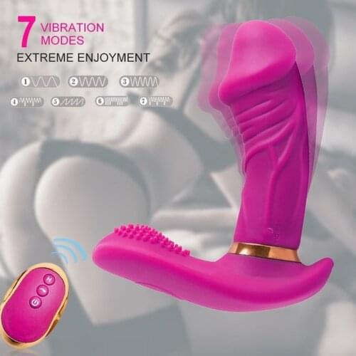 Wearable Dildo Vibrator Vagina Clitoris and G-Spot Stimulator Sex Toys for Women Adult Remote Control Panties Vibrating Massager