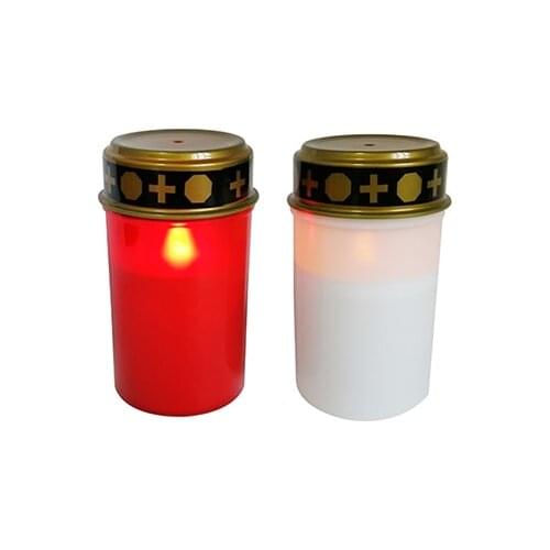 Plastic Safety Waterproof Religion Jesus LED Light Grave Candles