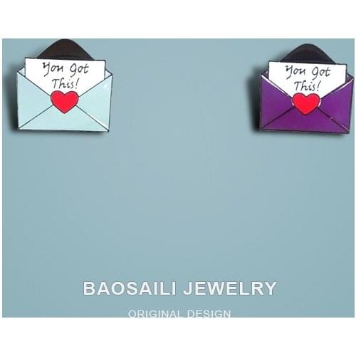 Youth Fashion Trend Badge Open Envelope Love Letter Creative Go With Pin Give a Friend a Gift Rooches For Womens Clothing