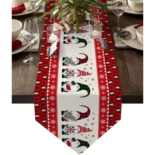 Christmas Snowflake Gnome Table Runner Luxury Wedding Table Decor Tablecloth Christmas Decorations For Home Tablecloth