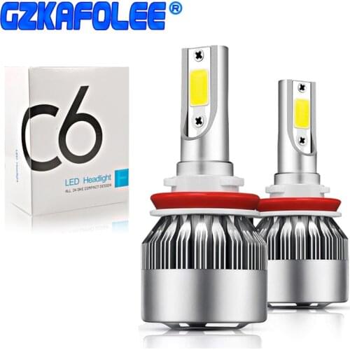 H7 H4 H16 Led Headlight Bulb C6 9007 h11 h27 5202 9012 9005 9006 Car Lights white 6000K Suitable for front light Anti-fog lamp