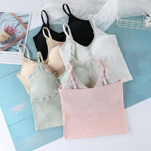 Woman Sexy Female Knitting Crop Top Knitted Tank Top Women Strap Vest