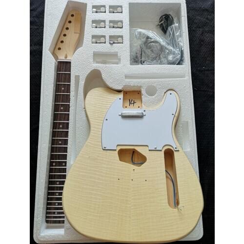 1 set Best New DIY Guitar basswood Body Unfinished Electric Guitar Kit all hardware