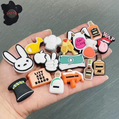1PCS PVC Kawaii Cartoon Animal Wine Fridge Magnetic Sticker Apple Bad Bunny Rabbit Refrigerator Magnets Kids Gifts Office Gifts