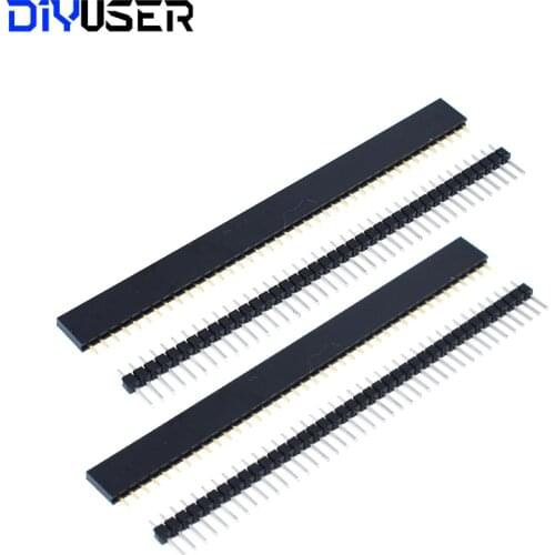 10pcs 1x40 Pin 2.54mm Single Row Female + 10pcs 1x40 Male Pin Header connector