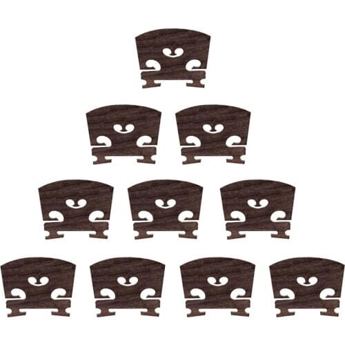 10pc 4/4 Violin Ebony Bridge Wood Brazil Ebony Pure String Accessories Parts
