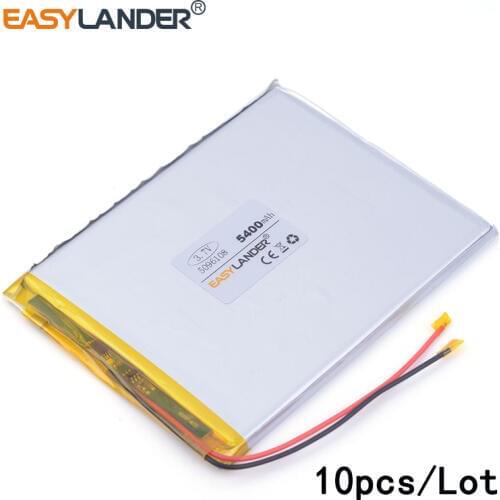 10pcs/Lot 3.7 V 5096108 5400mah lithium Li ion polymer rechargeable battery large-capacity PDA tablet PC MID IPAQ MID pad laptop