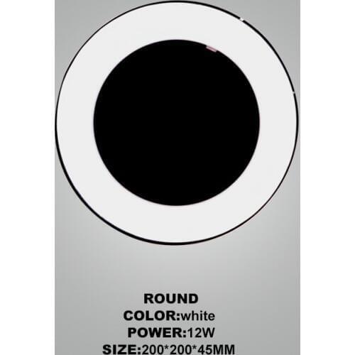 12W LED Wall Lamp Aluminum Square Round bedside lights white Black creative wall lamp Black modern aisle round lamp -IN