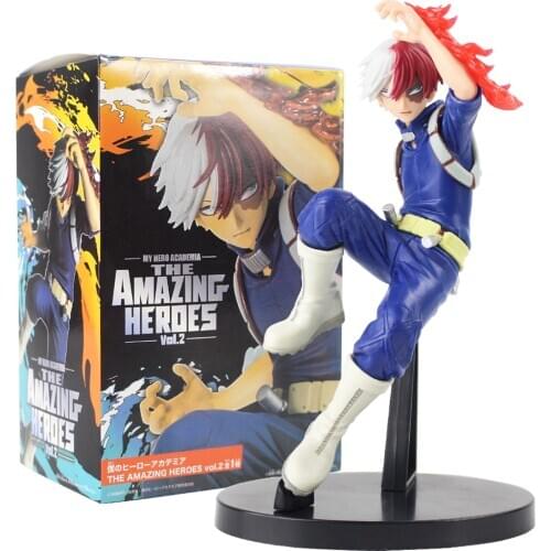 18cm Anime My Hero Academia The Amazing Heroes Vol.2 Todoroki Shoto Cartoon Doll PVC Action Figure Collection Model Toys