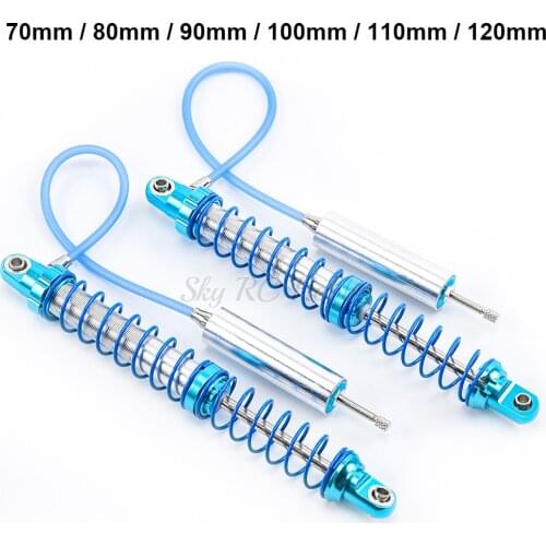 2PCS 70mm 80mm 90mm 100mm 110mm 120mm Hydraulic Pressure Shock Absorber Damper For 1/10 RC Car Crawler Car Axial SCX10 TRX4 D90