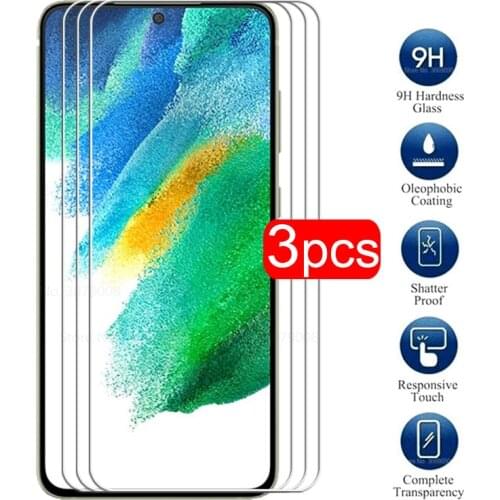 3PCS Tempered Glass For Samsung S21 FE 5G S 21 FE 21FE S21FE 6.41" 2021 Screen Protector For SAMSUNG Galaxy S21FE film sm-g990b