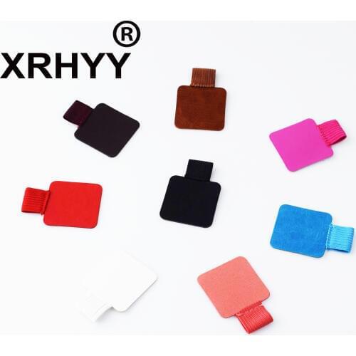 XRHYY 8 Pcs Self-Adhesive Square Pen Loop Holder Faux Leather Pen Holder With Elastic Loop For Notebooks Journals Calendars