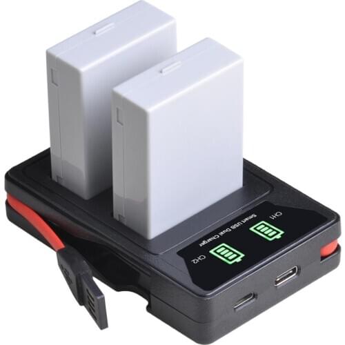 1300mah LP-E8 LP E8 LPE8 Battery + LED Dual USB Charger with type-C port for Canon EOS 550D 600D 650D 700D Kiss X4 X5 X6i X7i