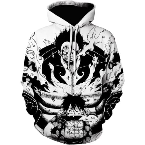 Anime One Piece Hoodies 3D Print Sweatshirt off white jacket Monkey D Luffy Ace Sabo Shanks Law Battle hoodie Cartoon hoodies