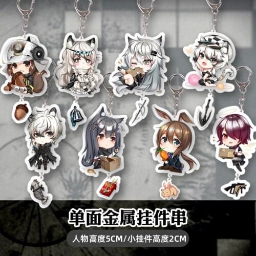 Anime Game Arknights Amiya EXUSIAI Acrylic Keychain Japanese Cartoon Pramanix Pendant Key ring Gifts Cosplay accessories