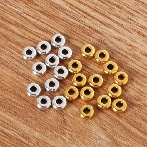 2020 3x6mm 20pcs Metal Beads Loose Spacer Beads For Jewelry Making Bracelet Necklace DIY Jewelry Findings Accessories