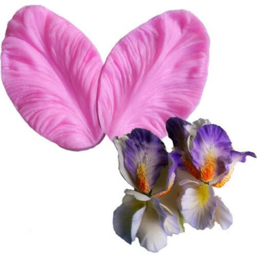 Iris Flower Petals Fondant Cake Molds Fondant Decoration Soap Chocolate Mould for the Kitchen Baking Cake Tool