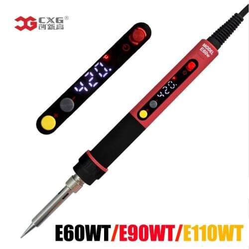 CXG E60W Professional LED Digital Adjustable Electric Soldering Iron Constant temperature Soldering Station E90WT E110WT E60WT