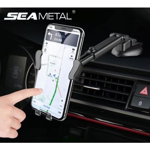 Dashboard Car Phone Holder Interior Auto Air Outlet Vent Phone Bracket Clip for Mobile Phone Navigation 360 Degree Rotate Gadget