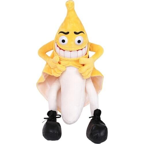 BOLAFYNIA Children Plush Toy yellow evil banana Baby Kids Stuffed Toy for Christmas Birthday Gift 58cm