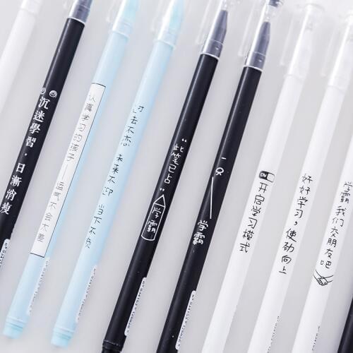 Gel Pen Second Generation Creative Funny with Text Simple Black 0 38mm Pen Students Cool Stationery