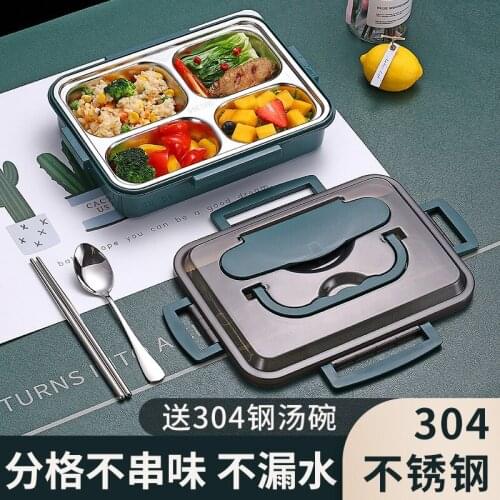 Stainless steel insulation lunch box for women office workers with tableware japanese-style portable bento lunch box for kids