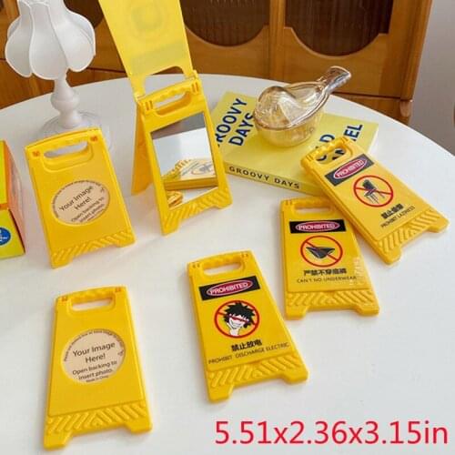 Creative Folding Makeup Mirror Decoration Student Cute Funny Portable Portable Mirror Decorative Mini Desktop Prompt Card