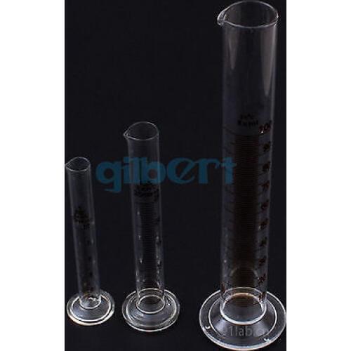 50ml Lab Glass Graduated Measuring Cylinder 110mm Height With Spout Glassware