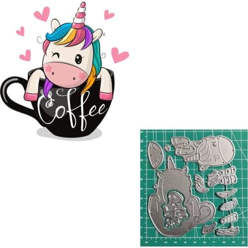 Unicorn metal cutting dies Hand-made Birthday Embellishment Paper Piecing Die Cut