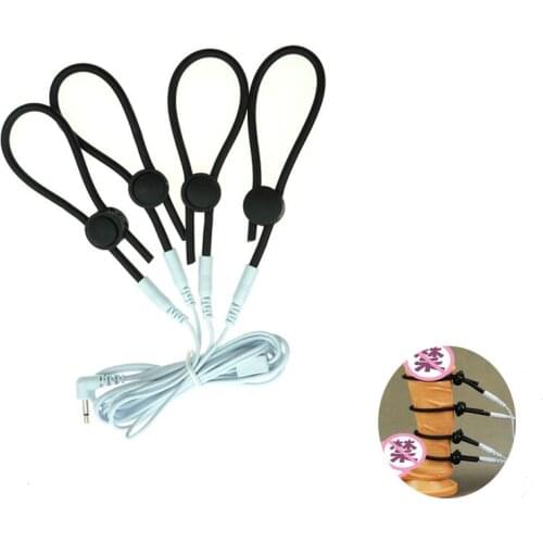 Male Electric Shock Penis Extender Physiotherapy Rings , Electric Shock Penis Stimulation Massage Male Masturbation Sex Toys