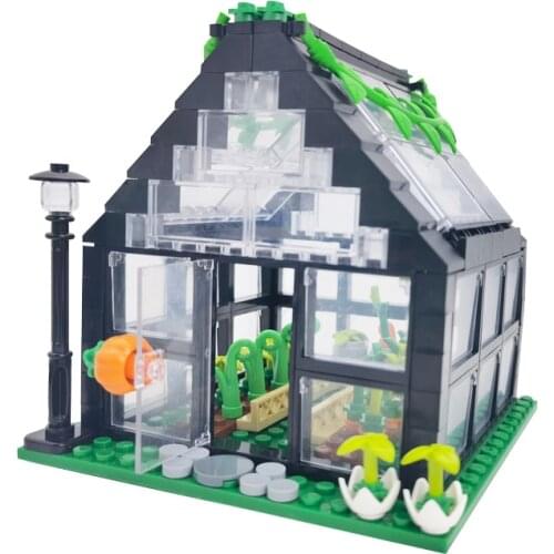 Glass House Building Blocks Set with Baseplate Compatible City Friends Bricks Toys Hobbies for Children MOC Girls Boys Xmas Gift